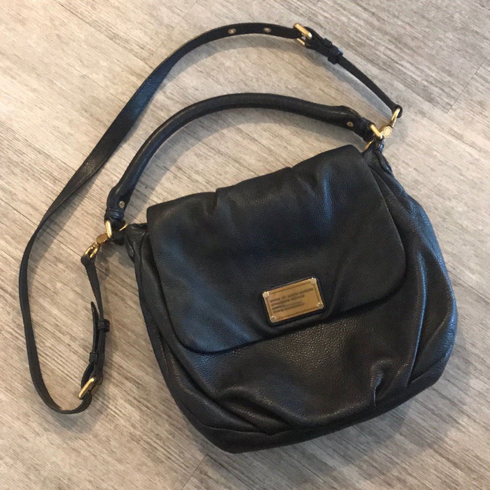 Marc by Marc Jacobs black leather cross body bag